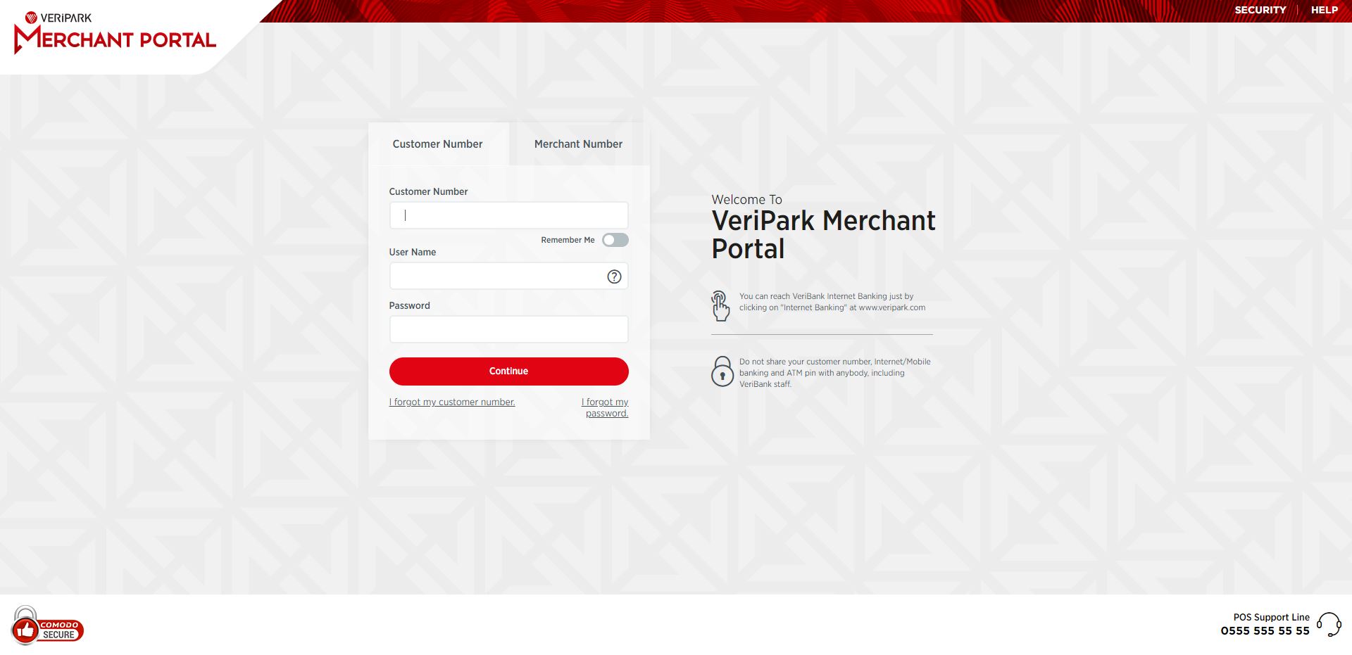 Merchant Portal Solution screens