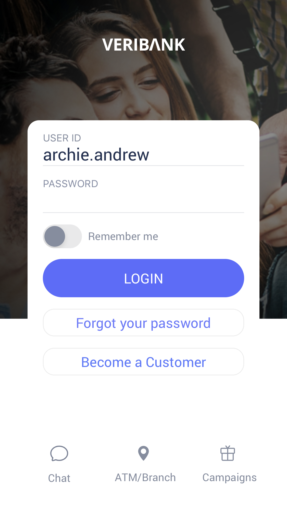 Digital Onboarding screen