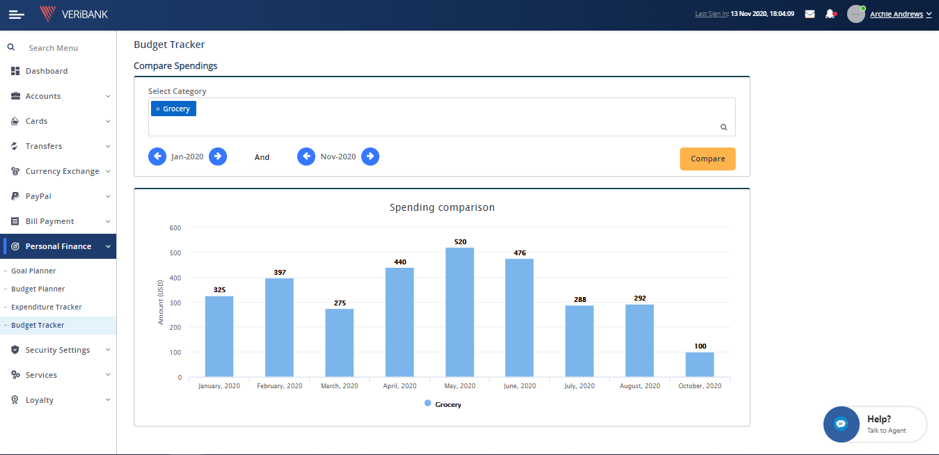 Retail Internet Banking Screenshot