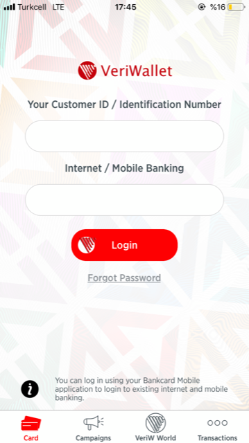 Mobile wallet solution screen