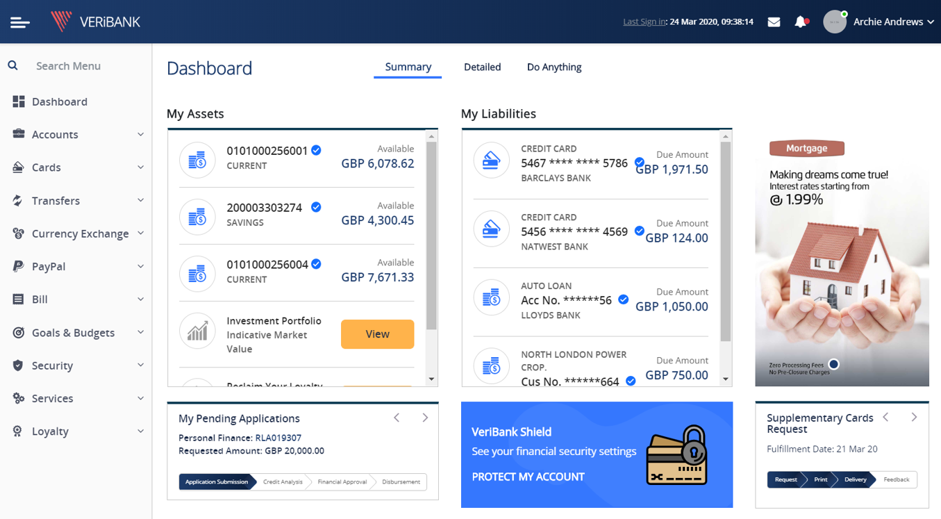 Retail Internet Banking screenshot