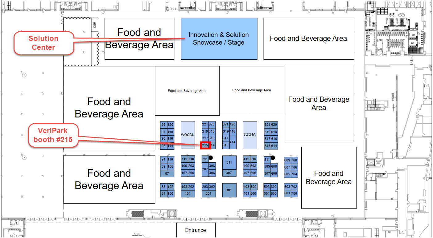 WCUC 2023 - where to find VeriPark - floor plan