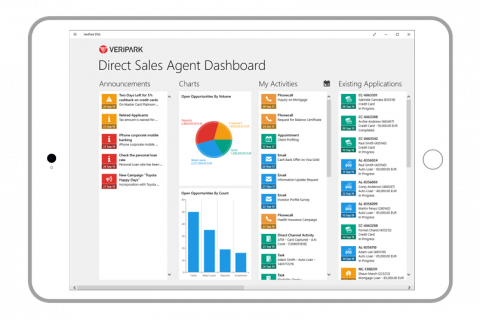 Direct sales agent tablet app screenshot