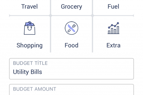 Personal Finance Management screen