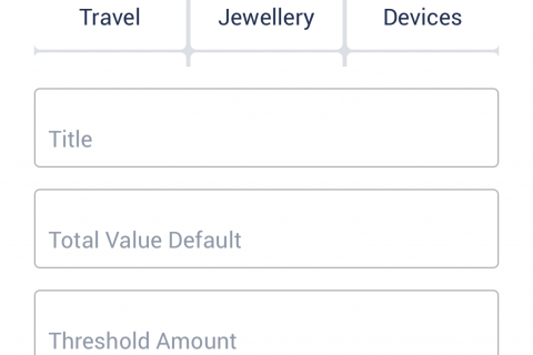 Personal Finance Management screen