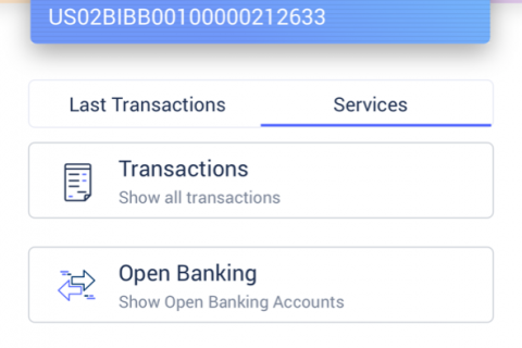 mobile banking solution screen